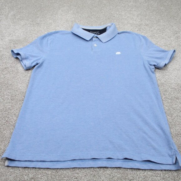 Banana Republic Polo Shirt Mens XL Blue Slim Fit Cotton Short Sleeve Pullover - Picture 2 of 12
